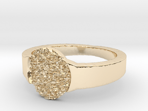 Textúred Circle Cocktail Ring in 9K Yellow Gold : 12 / 66.5
