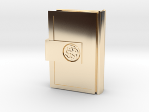 Locked Book  in 14k Gold Plated Brass