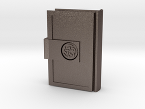 Locked Book  in Polished Bronzed-Silver Steel