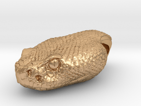 Rattlesnake Head Pendant in Natural Bronze