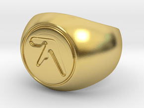 Aphex Twin Ring in Polished Brass