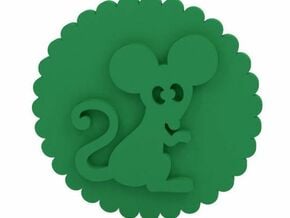 Stamp / Cookie stamp in Green Processed Versatile Plastic