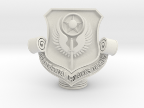 3D AFSOC Patch trophy topper in White Natural Versatile Plastic