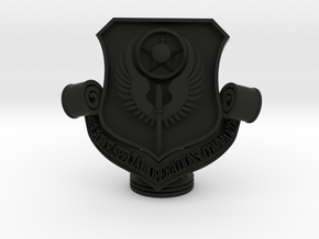 3D AFSOC Patch trophy topper in Black Smooth Versatile Plastic