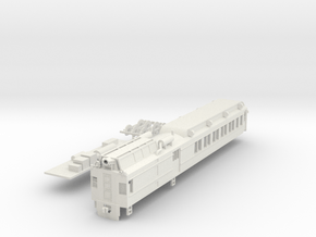 HO scale B&O Doodlebug, Complete model in White Natural Versatile Plastic