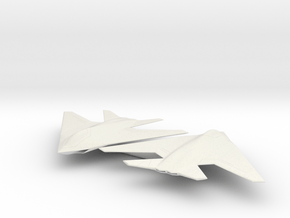 Lockheed A-X Fighter Bomber in White Natural Versatile Plastic: 6mm
