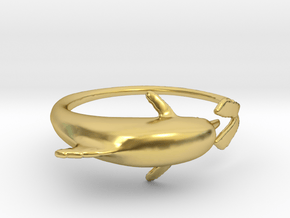 Dolphring in Polished Brass