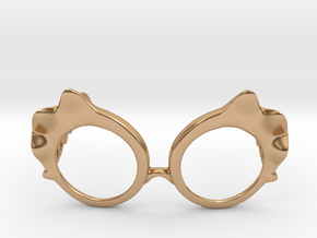 Wave Glasses in Polished Bronze: Small