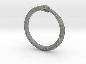 Snake Bracelet_B03 _ Ouroboros in Gray PA12: Medium