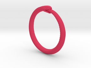 Snake Bracelet_B03 _ Ouroboros in Pink Smooth Versatile Plastic: Small