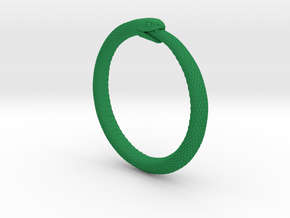 Snake Bracelet_B03 _ Ouroboros in Green Smooth Versatile Plastic: Large