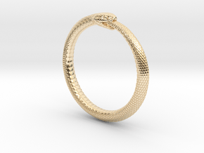 Snake Bracelet_B03 _ Ouroboros in 9K Yellow Gold : Extra Small