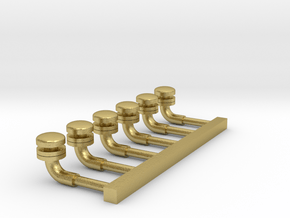 Frangible Disc Tank Car Vent L-mount (6) in Natural Brass