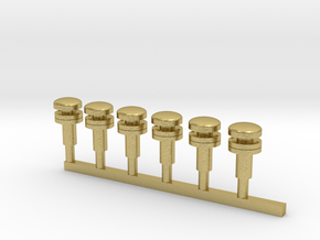 Frangible Tank Car Vent Straight (6) in Natural Brass