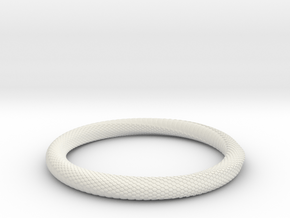 Snake Bracelet_B04 _ Mobius in White Natural Versatile Plastic: Large