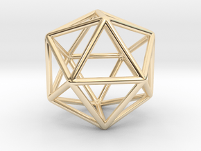 Icosahedron Pendant in 9K Yellow Gold 