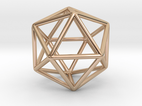 Icosahedron Pendant in 9K Rose Gold 