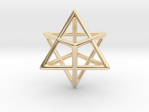 Star Tetrahedron Pendant in 9K Yellow Gold : Small