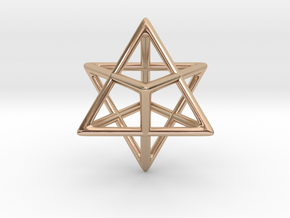Star Tetrahedron Pendant in 9K Rose Gold : Small