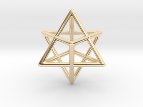 Star Tetrahedron Pendant in Vermeil: Small