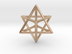 Star Tetrahedron Pendant in 9K Rose Gold : Medium