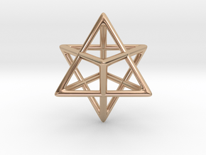 Star Tetrahedron Pendant in 9K Rose Gold : Large