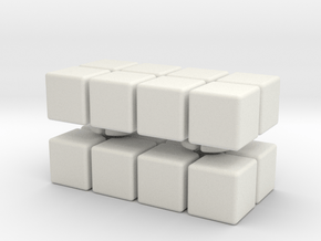 2x2x4 in White Natural Versatile Plastic