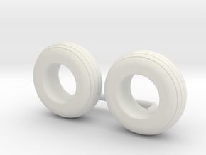 1/64 15in Implement tire in White Natural Versatile Plastic