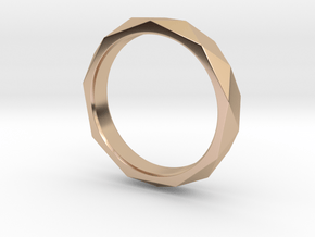 Nonagon Faceted Ring in 9K Rose Gold : 5 / 49