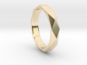 Nonagon Faceted Ring in 9K Yellow Gold : 9 / 59
