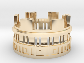 FoV3/4 Hot Chassis Top Accent in 14k Gold Plated Brass