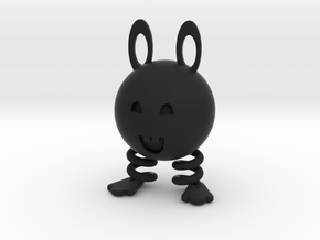 Bunny keychain in Black Natural TPE (SLS)