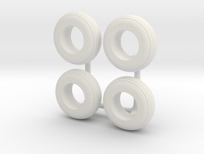1/64 15in Implement tire in White Natural Versatile Plastic