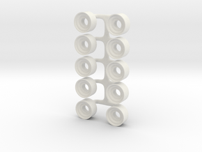 1/64 16in Implement wheel in White Natural Versatile Plastic