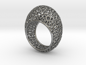 Bague Champagne Bubble in Fine Detail Polished Silver: 5 / 49