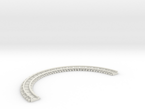 mine train curved track 180° r=90mm banked in White Natural Versatile Plastic: 1:87 - HO