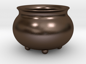 Pot "Futuristic" in Polished Bronze Steel