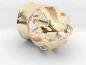 Tube 90mm in 14k Gold Plated Brass