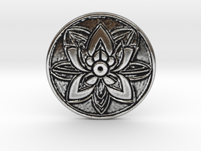 Lotus Flower Created by Distropic AI Small in Antique Silver