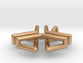 Infinity hexagon pendent / Key chain in Natural Bronze