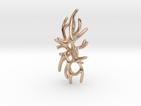 Coral Small Pendant in 14k Rose Gold Plated Brass