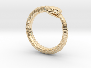 Snake Ring_R04 _ Ouroboros in 9K Yellow Gold : 4 / 46.5