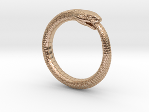 Snake Ring_R04 _ Ouroboros in 9K Rose Gold : 4 / 46.5