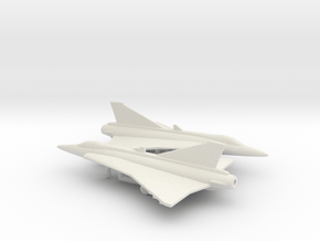 Saab J.35 Draken in White Natural Versatile Plastic: 6mm