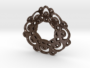 wreath2022-2in-- in Polished Bronze Steel