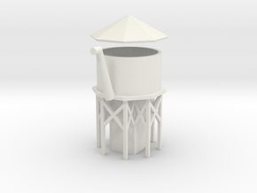 Water Tower - Z scale in White Natural Versatile Plastic