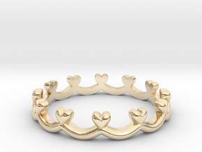 Scalloped Heart Ring (Multiple Sizes) in 9K Yellow Gold : 4 / 46.5