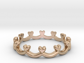 Scalloped Heart Ring (Multiple Sizes) in 9K Rose Gold : 4 / 46.5