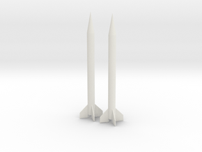 1/128 Scale Scud D Missile x 2 in White Natural Versatile Plastic