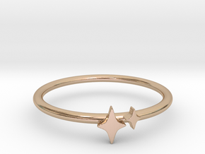 Twin Sparkle Ring (Multiple Sizes) in 9K Rose Gold : 4 / 46.5